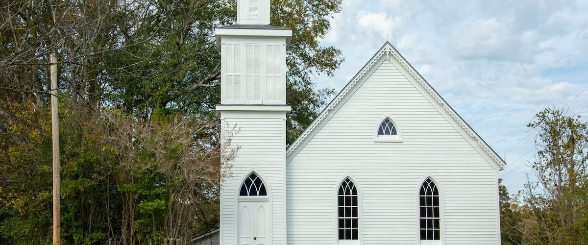 First Presbyterian Church built in 1893 in Woodville, Wilkinson County, Mississippi, USA