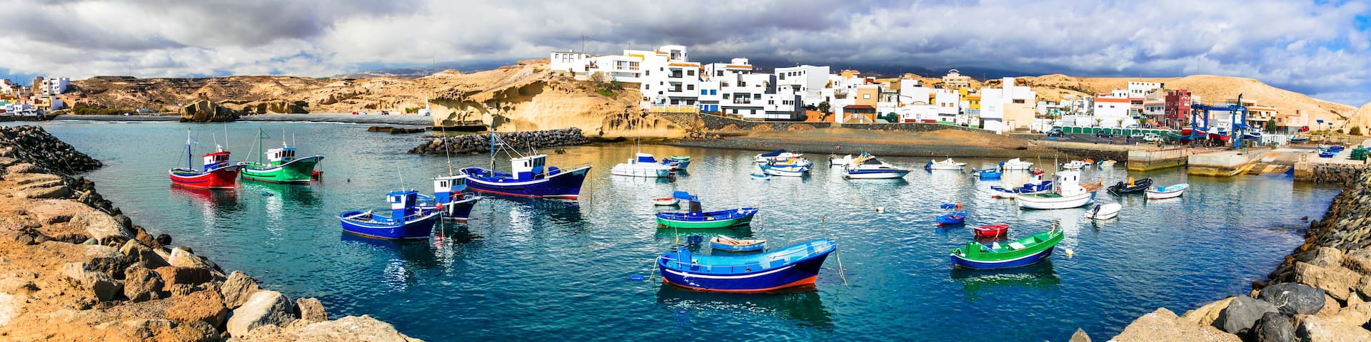 Traditional fishing village in Tenerife island - picturesque San Miguel de Tajao. Canarian islands of Spain