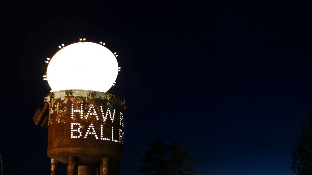 Entrance to the Haw River Ballroom in Saxapahaw North Carolina
