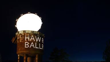 Entrance to the Haw River Ballroom in Saxapahaw North Carolina