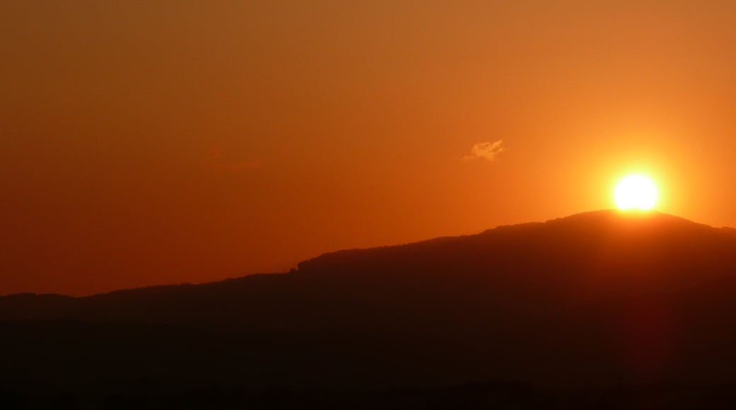 Vista Montserrat des de Lliçà d'Amunt