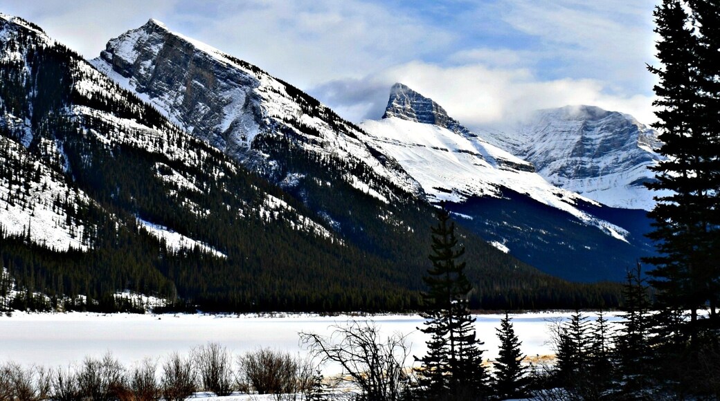 Don't miss visiting Canmore and the surrounding area in Alberta. Many tourists go straight to Banff, but this area has stunning scenery and it's less touristy. #snow