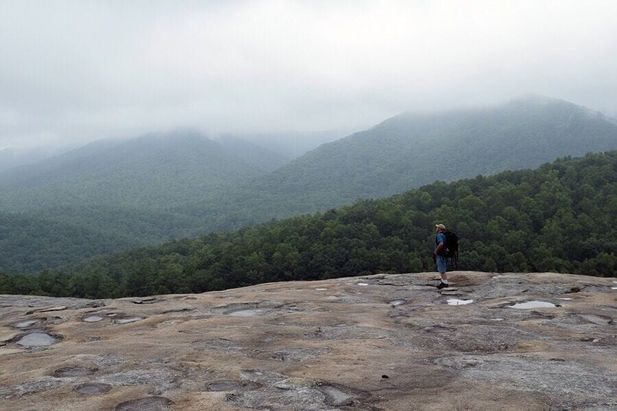 The view from the summit of Wolf Rock. The Blue Ridge Escarpment, Stone Mountain State Park, NC
I felt like I was walking on the moon,craters and all.
#TakeAHike