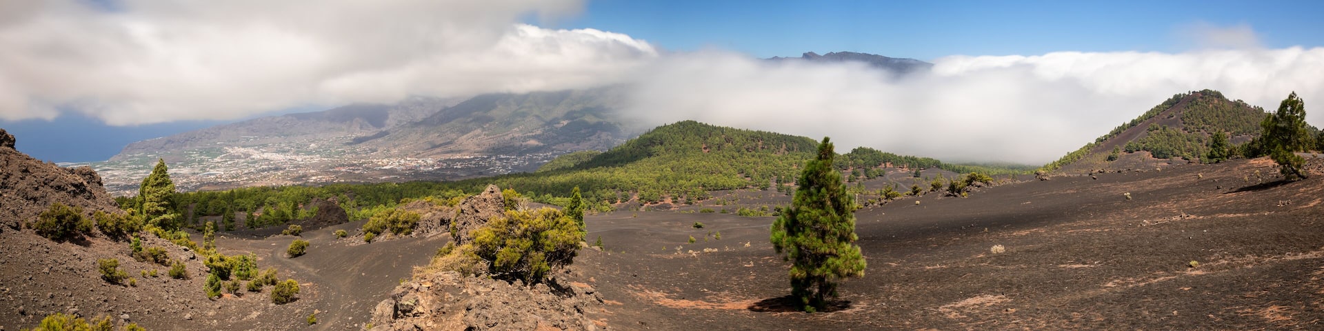 Panorama of the caldera of La Palma