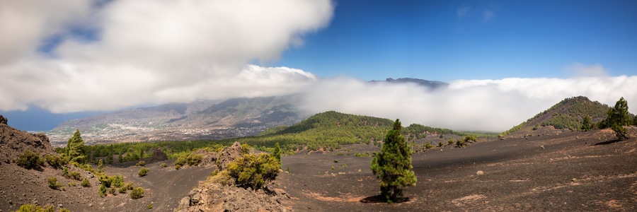 Panorama of the caldera of La Palma