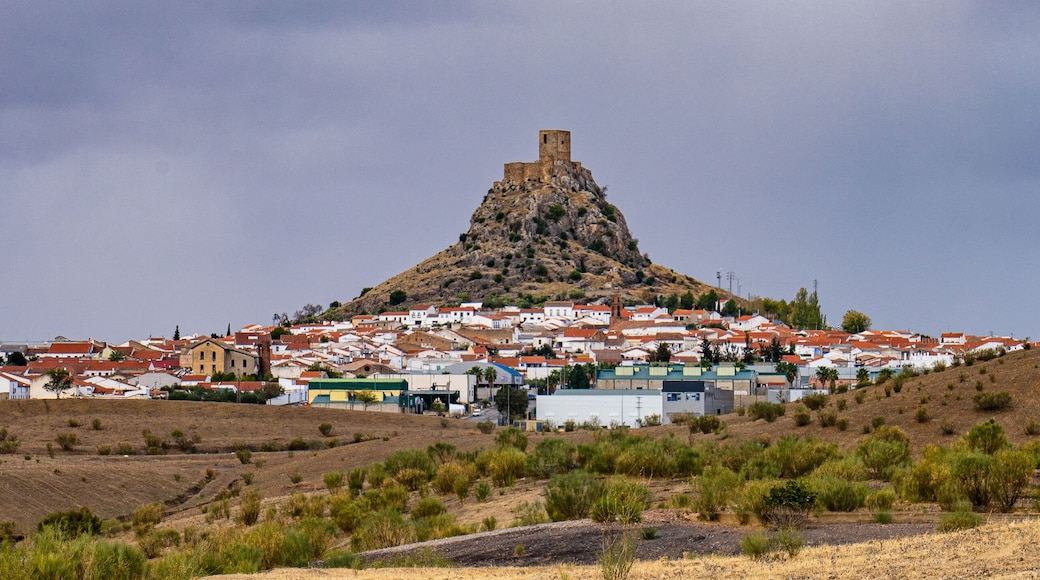 Rocky hill with Castle in Belmez, Cordoba, Spain.