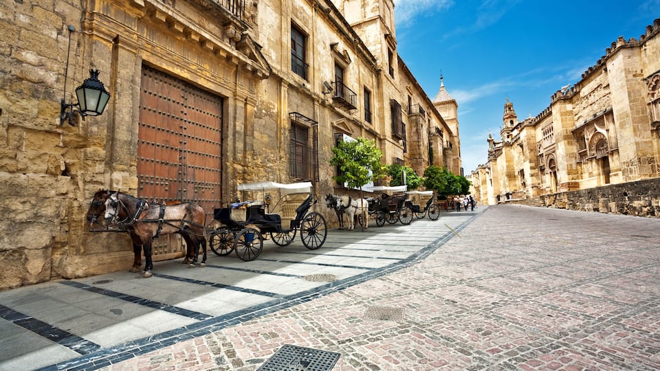 On the streets of old Cordova, Spain