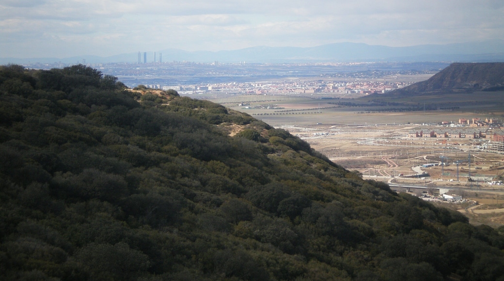 skyline de madrid desde el mirador de alcala
