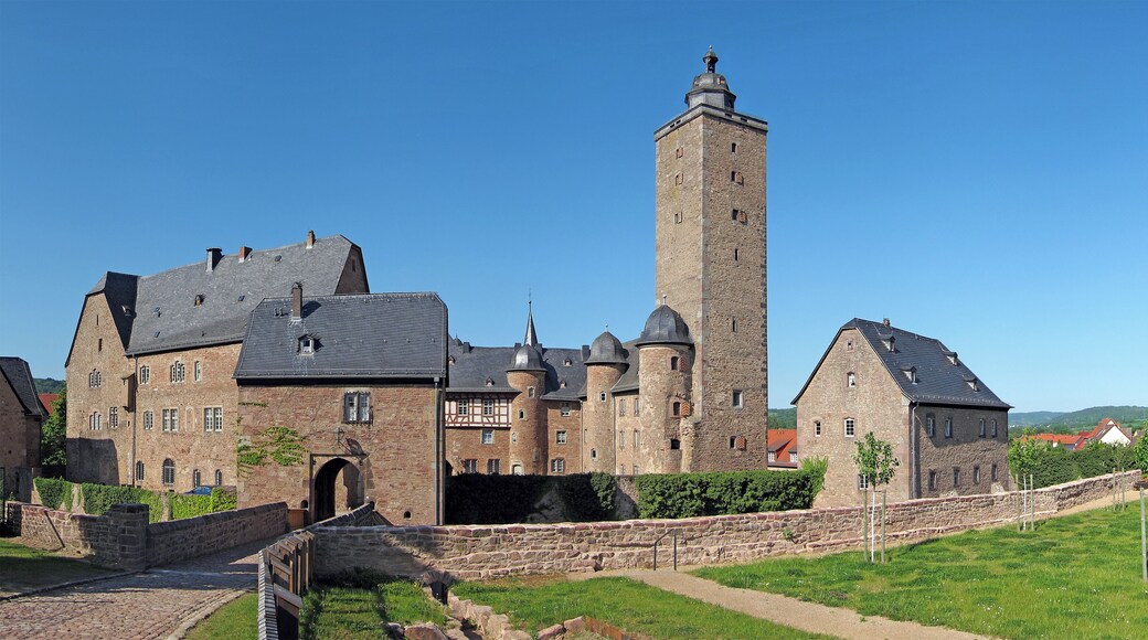 Schloss Steinau, im hessischen Steinau an der Straße gelegen, entstand in mehreren Bauabschnitten überwiegend im 16. Jahrhundert und diente den Herren und Grafen von Hanau als Nebenresidenz. Es handelt sich um die größte und am besten erhaltene Schlossanlage der Frührenaissance in Hessen.