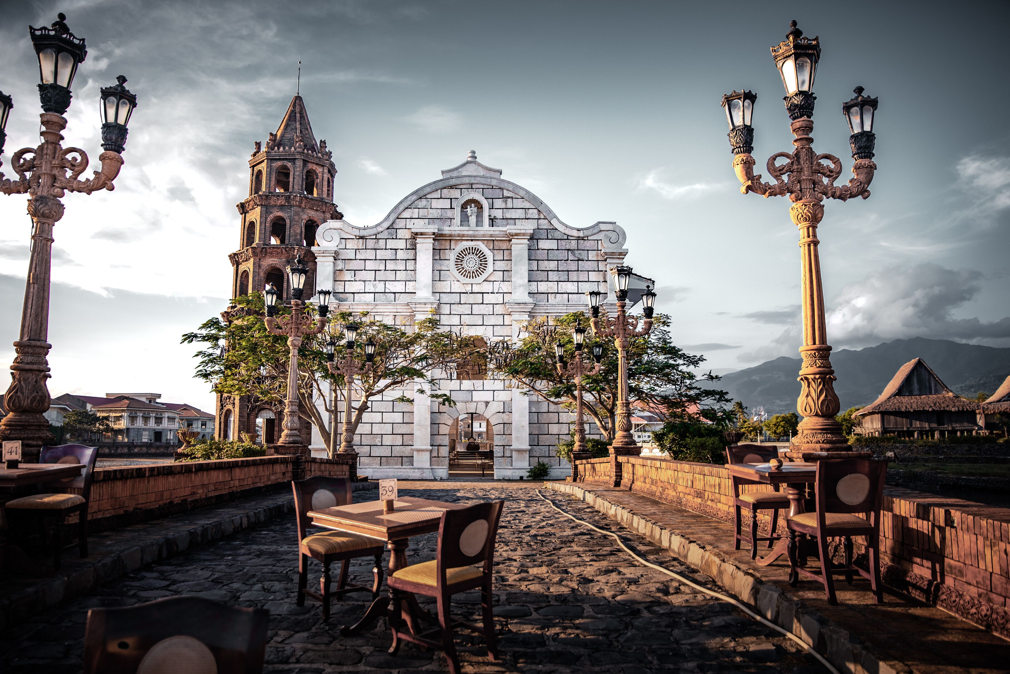 Beautifully reconstructed Filipino heritage and cultural houses that form part of Las Casas FIlipinas de Acuzar resort at Bagac, Bataan, Philippines.