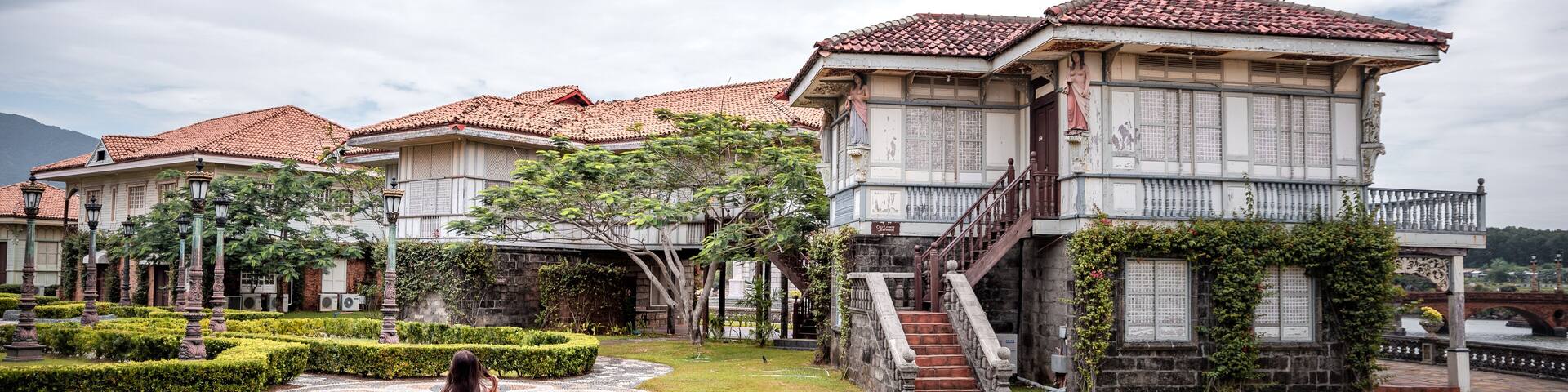 Beautifully reconstructed Filipino heritage and cultural houses that form part of Las Casas FIlipinas de Acuzar resort at Bagac, Bataan, Philippines.