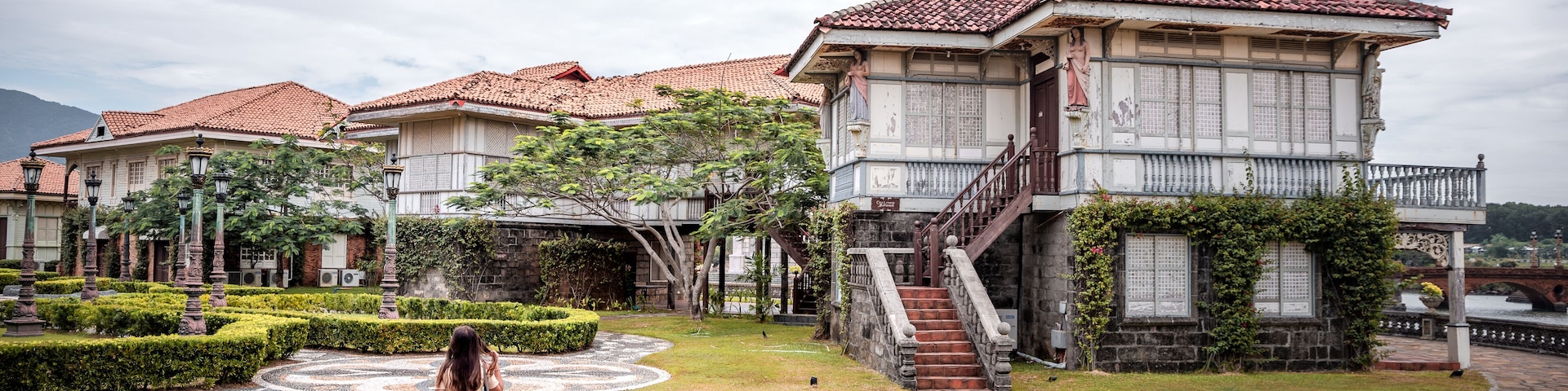 Beautifully reconstructed Filipino heritage and cultural houses that form part of Las Casas FIlipinas de Acuzar resort at Bagac, Bataan, Philippines.