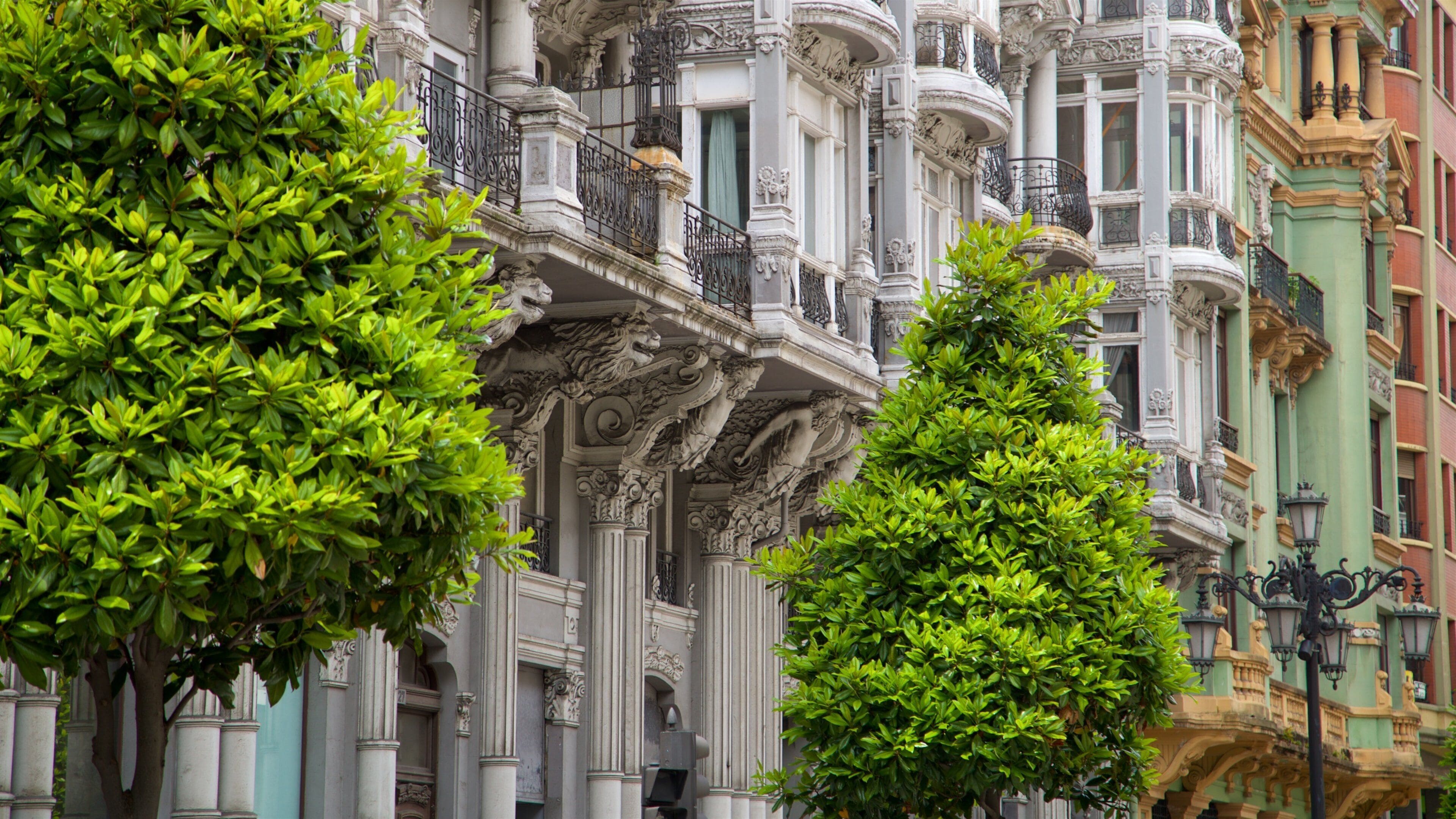 Calle Uria which includes heritage elements and a city
