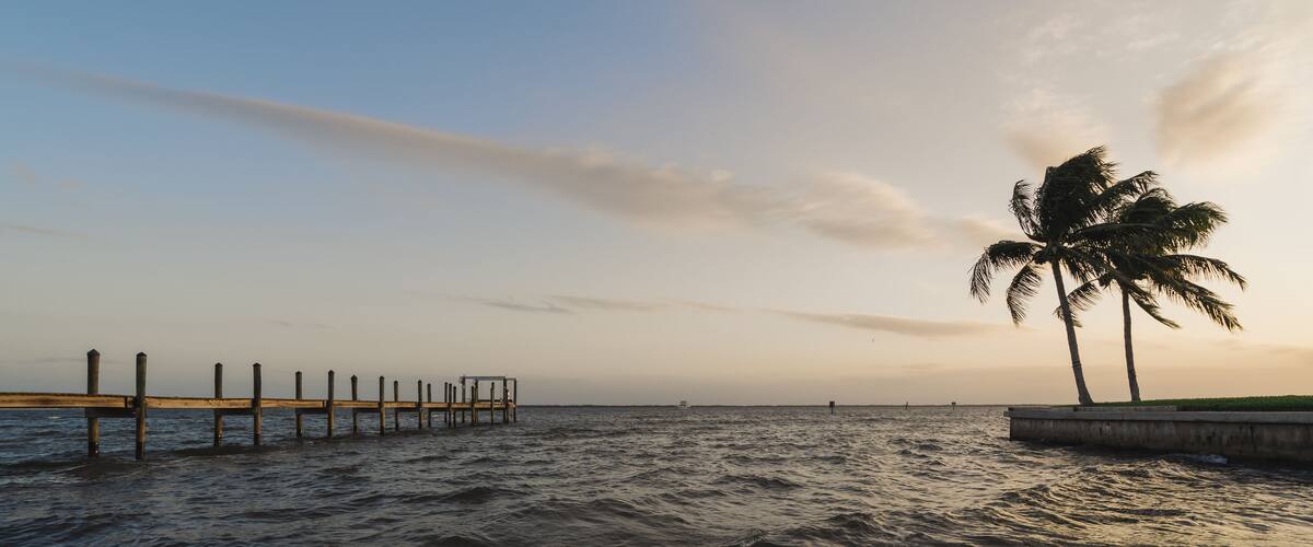 Sunset on the southern end of Pine Island, Florida.