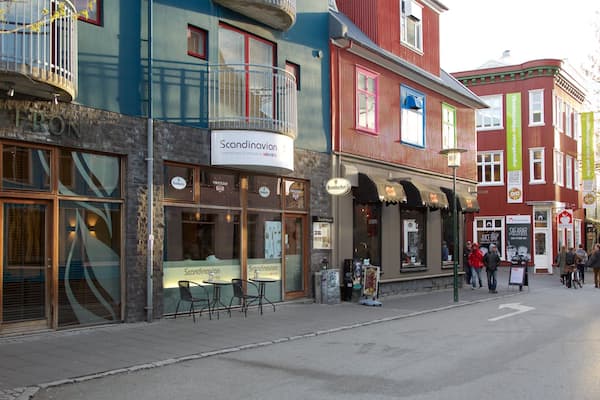 Laugavegur featuring street scenes