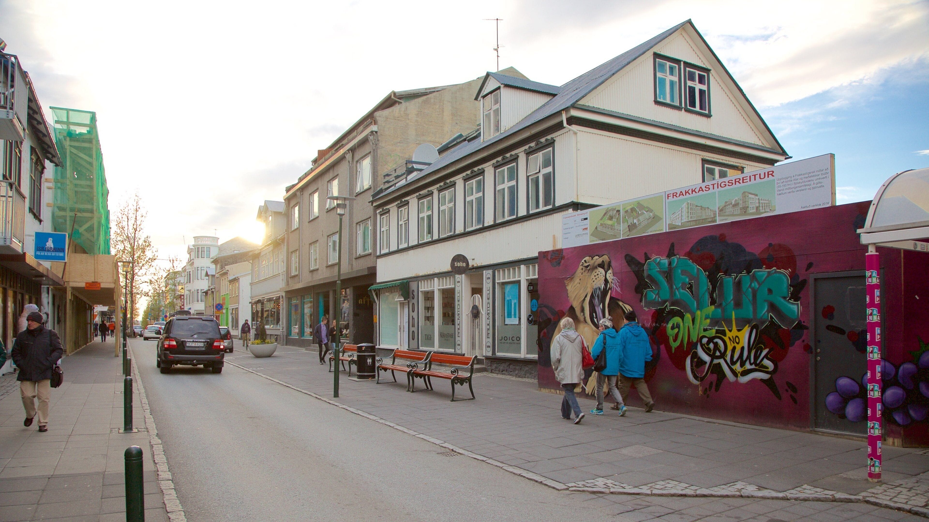 Reykjavik featuring street scenes