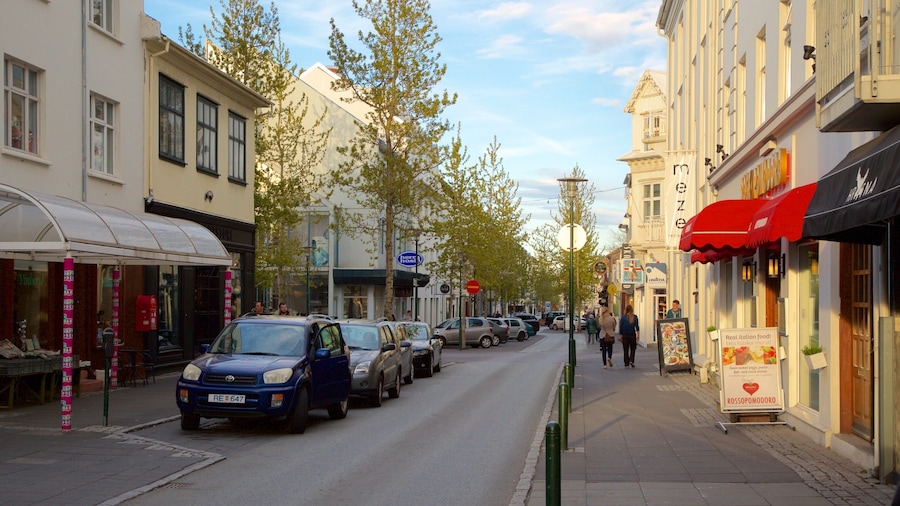 Reykjavik which includes street scenes