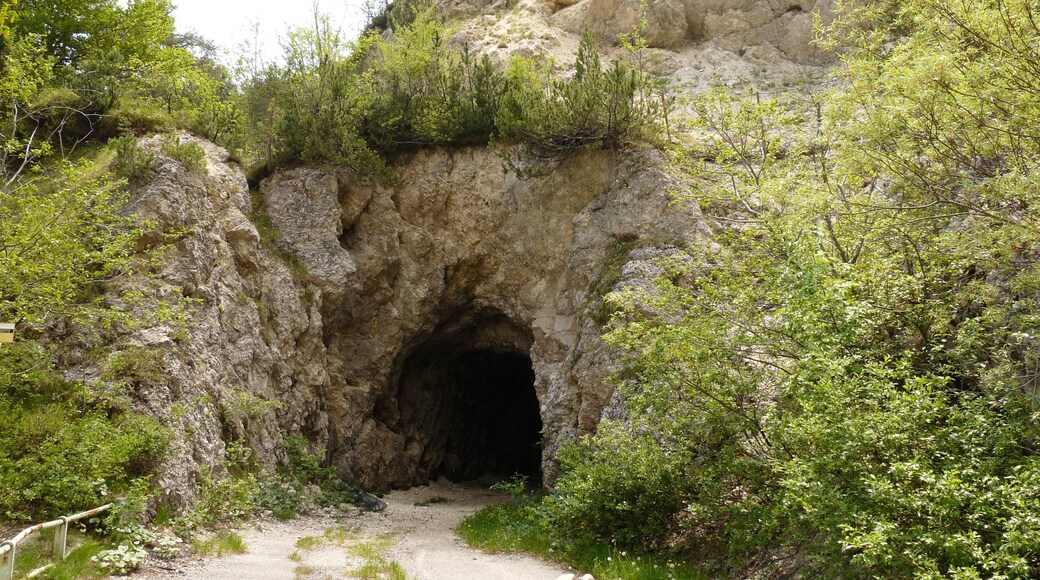 Centa San Nicolò (Italy): the old tunnel at Valico della Fricca (next to the new one), now in disuse.