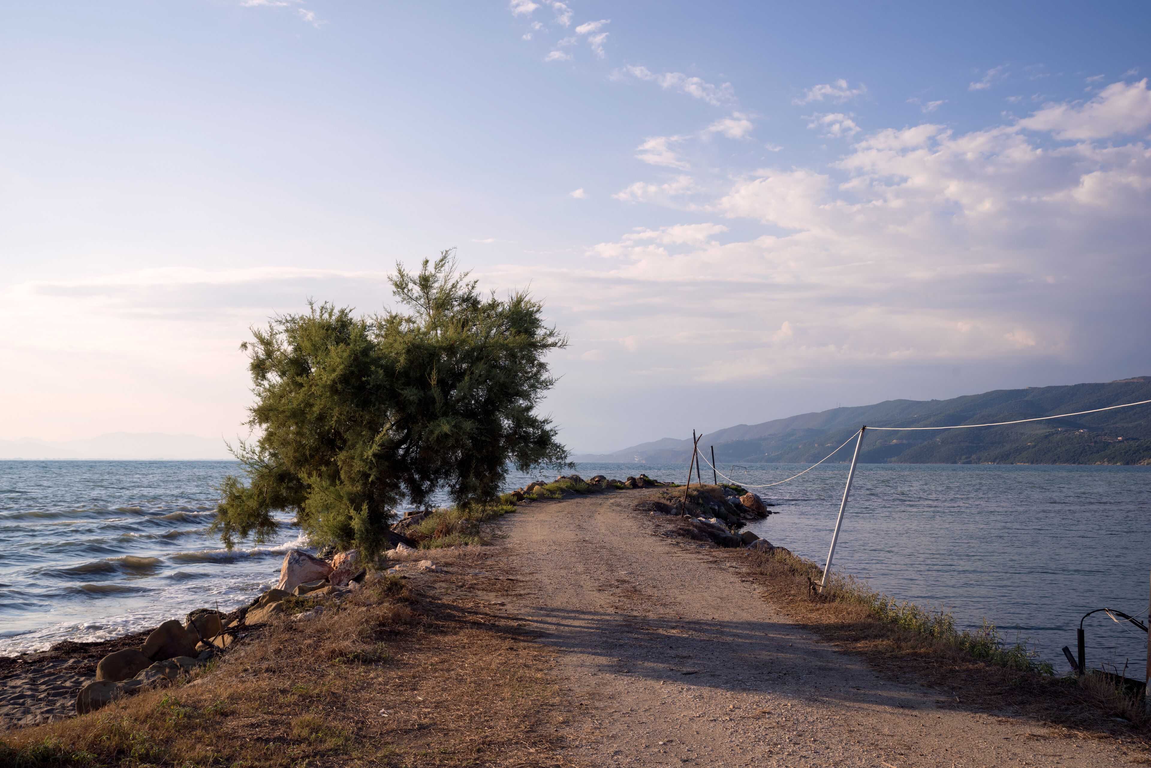 Amazing scenery by the sea in Arapis beach, in the Ambracian gulf, Amfilochia, Greece
