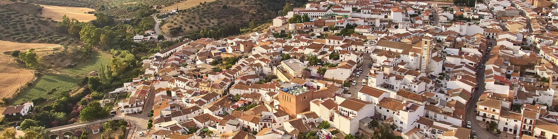 Riogordo white village in Malaga, Spain