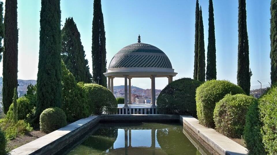 Mirador Histórico, en el Jardín Botánico-Histórico La Concepción, Málaga, España.