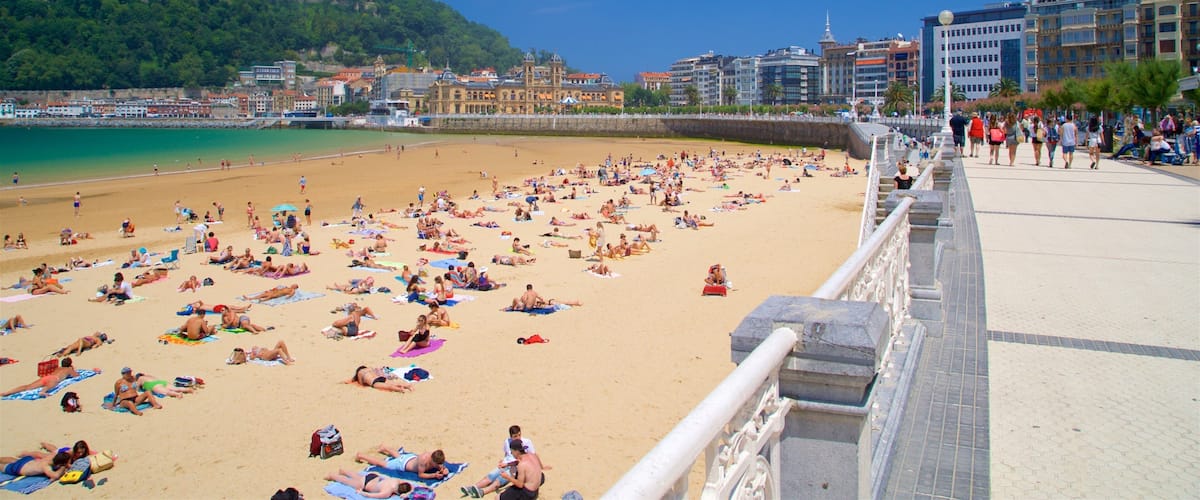 Lungomare di La Concha caratteristiche di vista della costa, località costiera e spiaggia