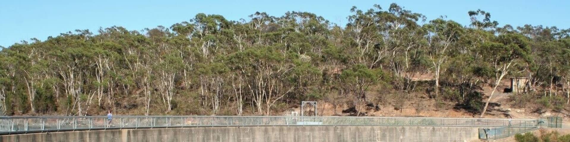 The Whispering Wall is a dam in the Barossa region of South Australia. If you whisper something from one end, they can hear you at the other.