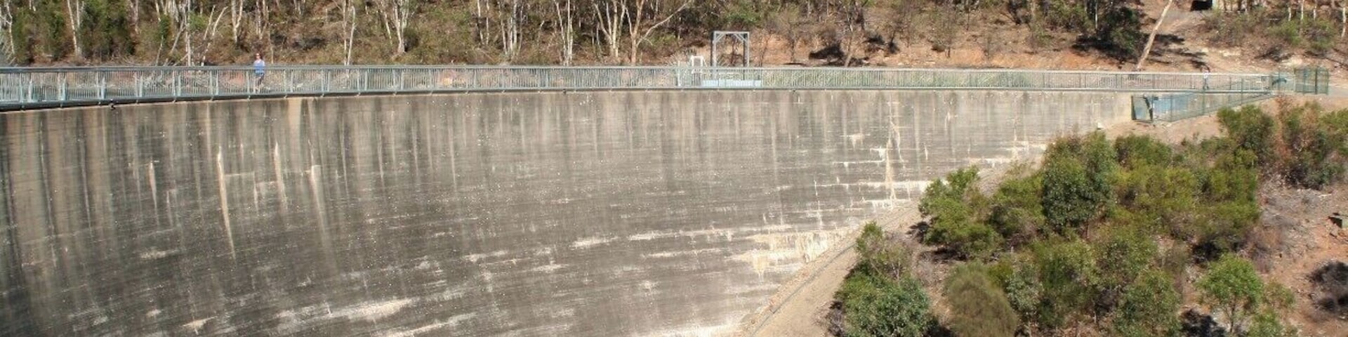 The Whispering Wall is a dam in the Barossa region of South Australia. If you whisper something from one end, they can hear you at the other.