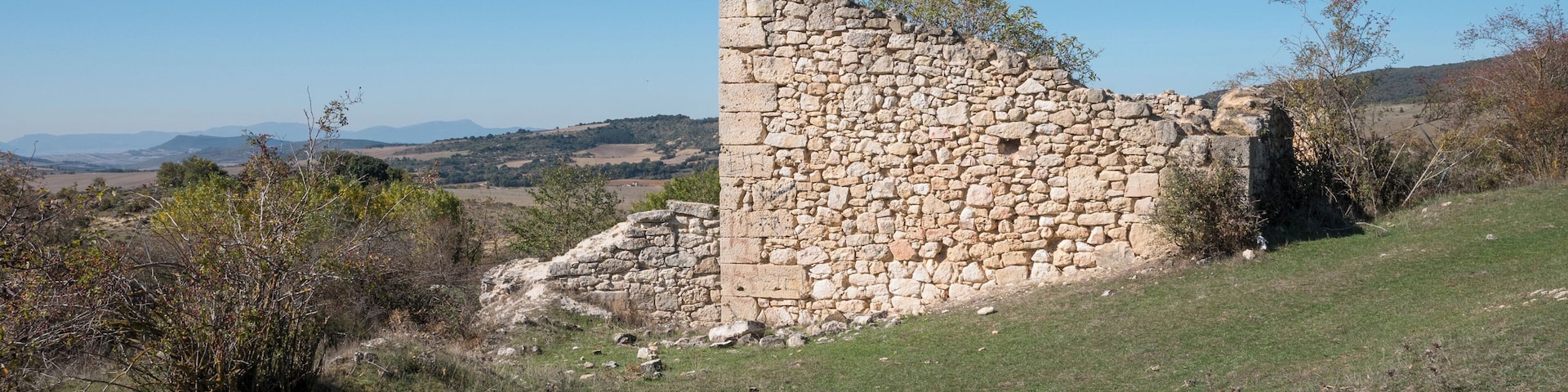 Ruins of a house in Otxate. Treviño County, Spain