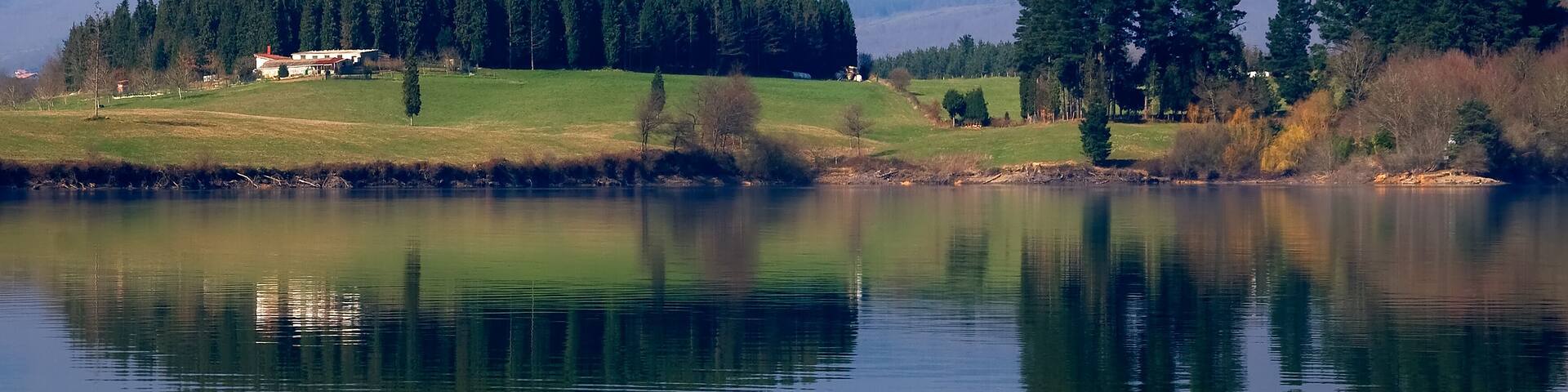 Reflejo en el lago de Legutiano, Alava (Spain)