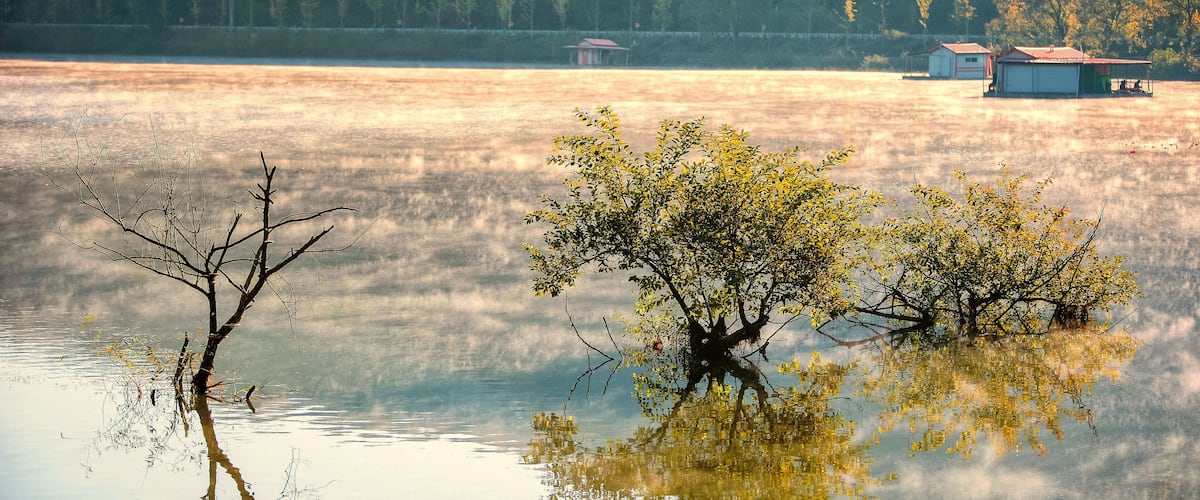 landscape at Mungyeong Reservoir in Korea; Shutterstock ID 1501957382; Purchase Order: -