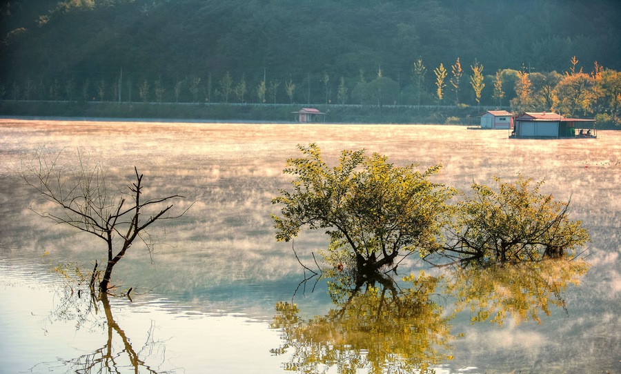 landscape at Mungyeong Reservoir in Korea; Shutterstock ID 1501957382; Purchase Order: -