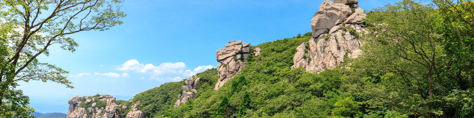 Boriam Buddhist temple scene in Geumsan Mountain, NamhaeBoriam