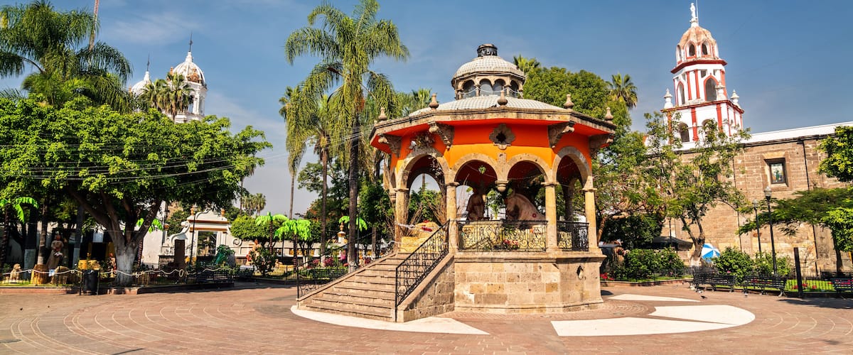 Hidalgo Kiosk in Hidalgo Garden in Tlaquepaque near Guadalajara in Mexico