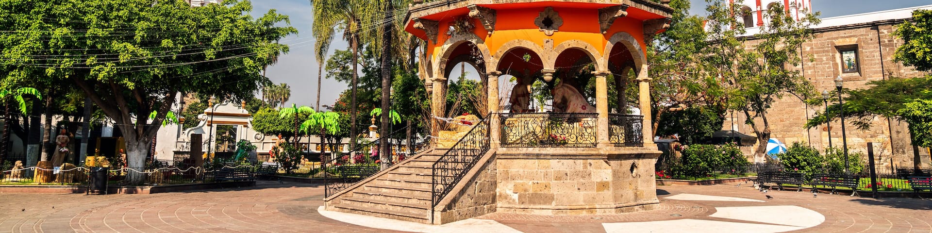 Hidalgo Kiosk in Hidalgo Garden in Tlaquepaque near Guadalajara in Mexico