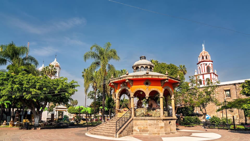 Hidalgo Kiosk in Hidalgo Garden in Tlaquepaque near Guadalajara in Mexico