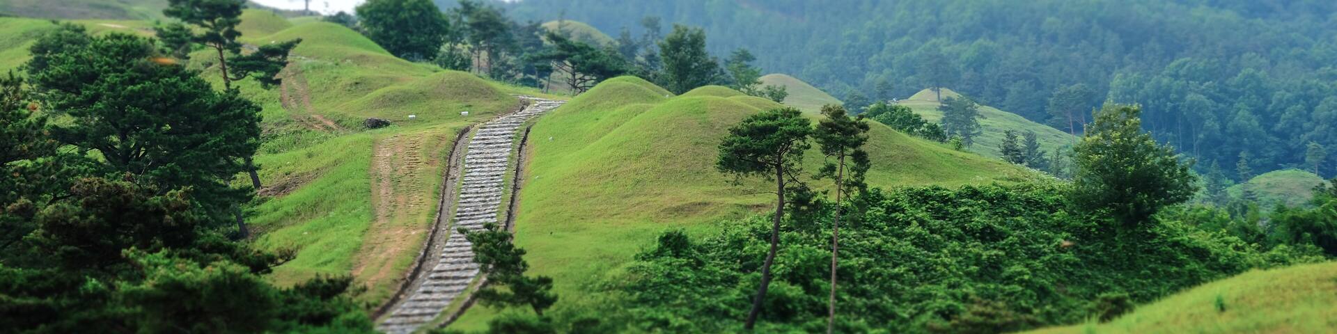 Jisandong Ancient Tombs in Goryeong, South Korea.