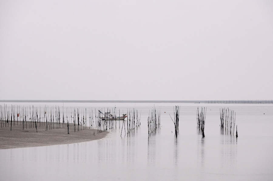 Seaside landscape in Muan-gun, South Korea.