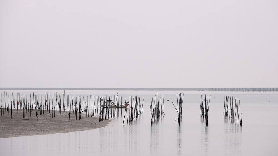 Seaside landscape in Muan-gun, South Korea.