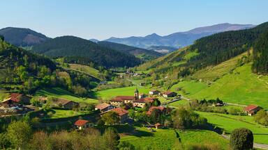 Panorama of Arrazola village in Basque Country