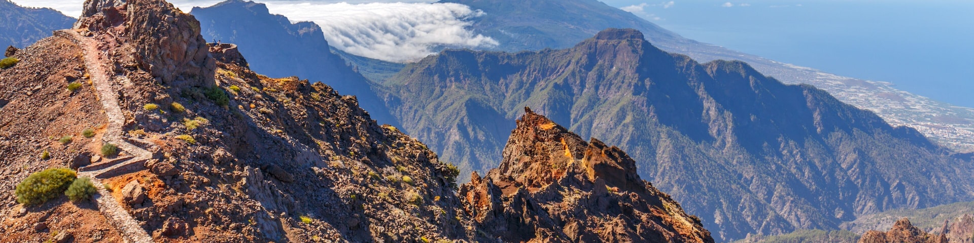 Caldera de Taburiente National Park seen from Roque de los Muchachos Viewpoint, La Palma, Canary Islands