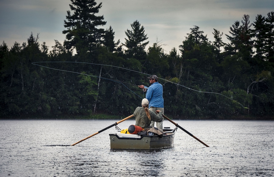 Musky fishing on the Flambeau River in Wisconsin