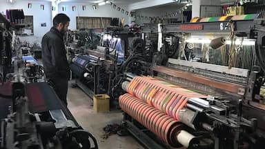 The kuffiya scarf factory located in Hebron. It’s the last remaining Palestinian Scarf factory left. A must see during your stop in Hebron!