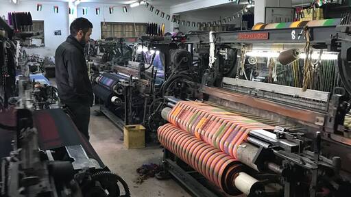 The kuffiya scarf factory located in Hebron. It’s the last remaining Palestinian Scarf factory left. A must see during your stop in Hebron!