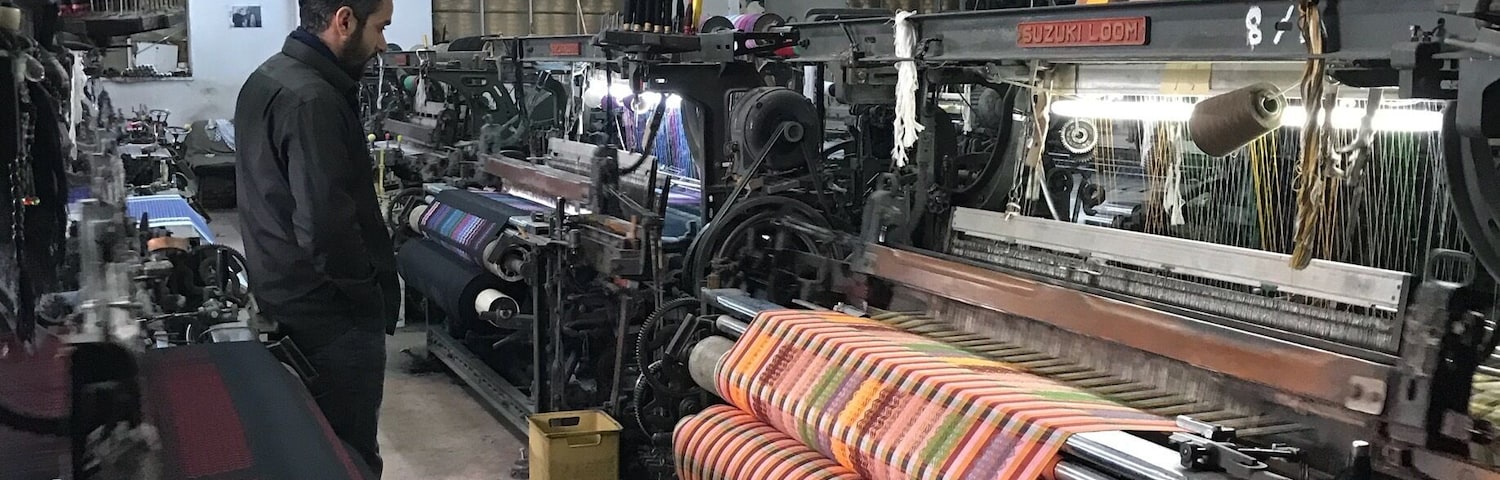The kuffiya scarf factory located in Hebron. It’s the last remaining Palestinian Scarf factory left. A must see during your stop in Hebron!