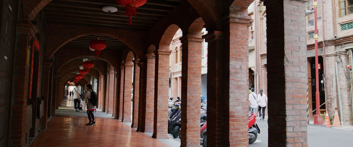 Dihua old street of taipei city