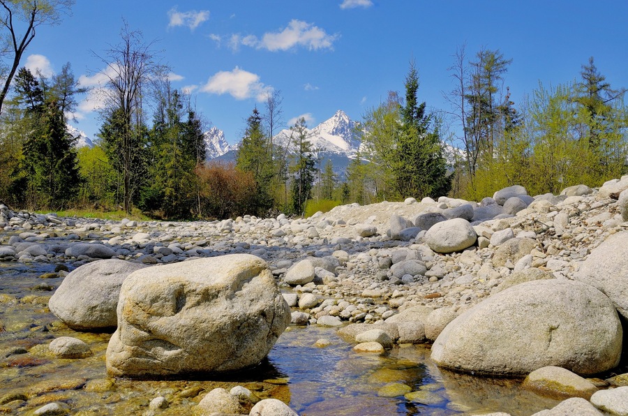 Cold creek in Stara Lesna village / Slovakia