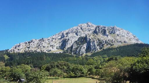 The mountain Untzillatx in Urkiola Natural Park. View from the west.