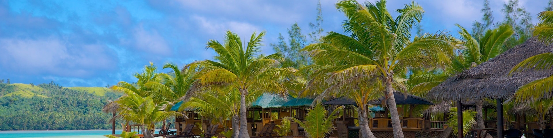 Akitua mostrando escenas tropicales y una playa