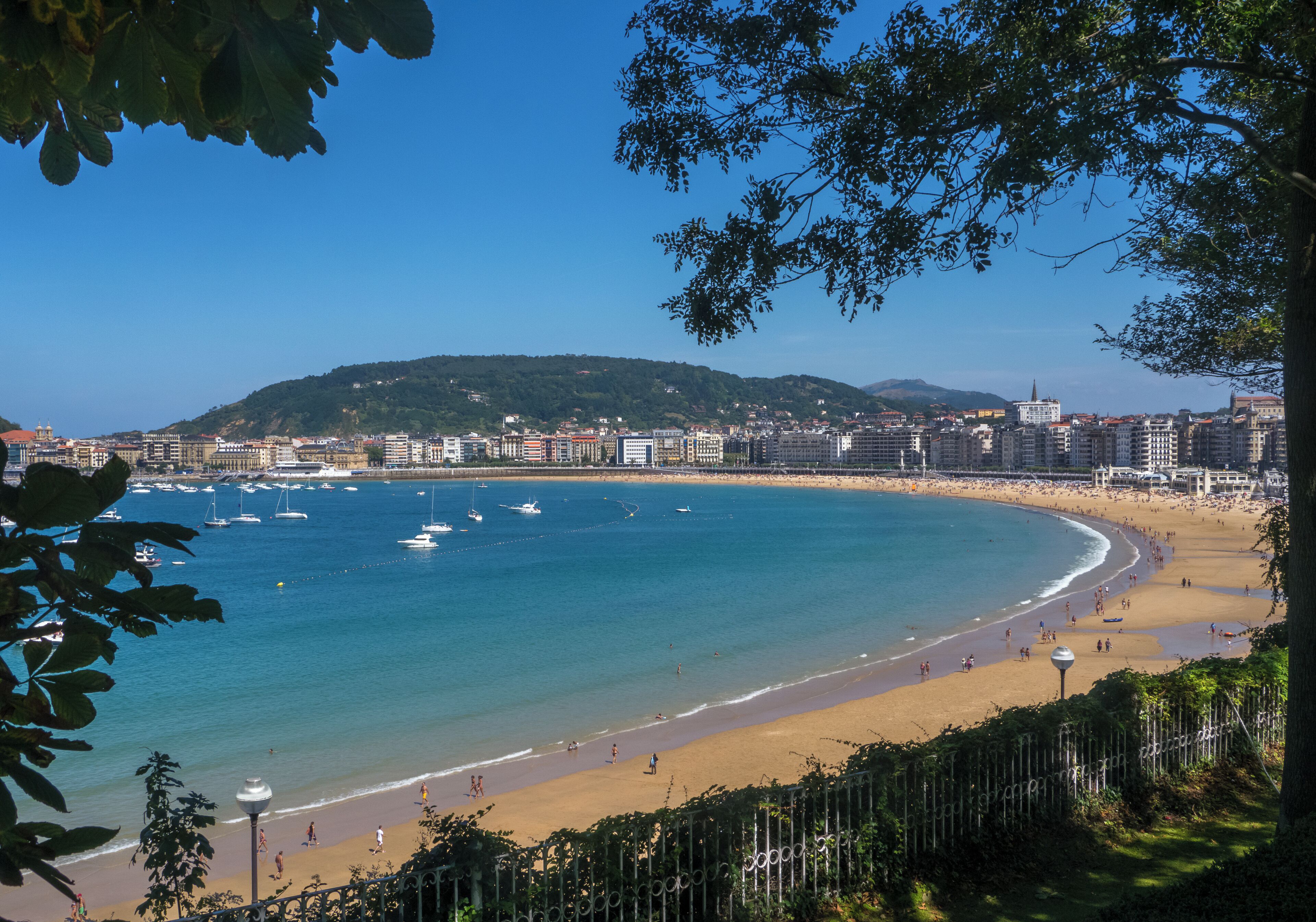 View of Kontxa beach in Donostia-San Sebastian